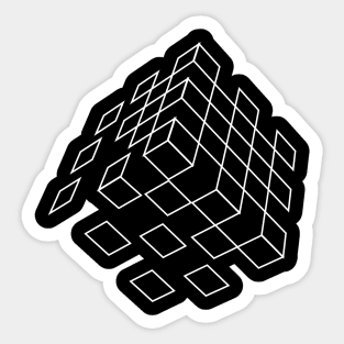 Cube wireframe Design Sticker